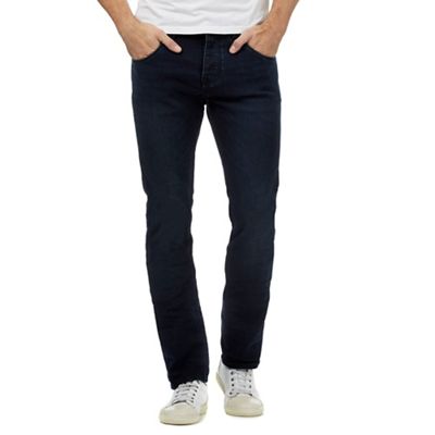 883 Police Navy straight leg mid wash jeans